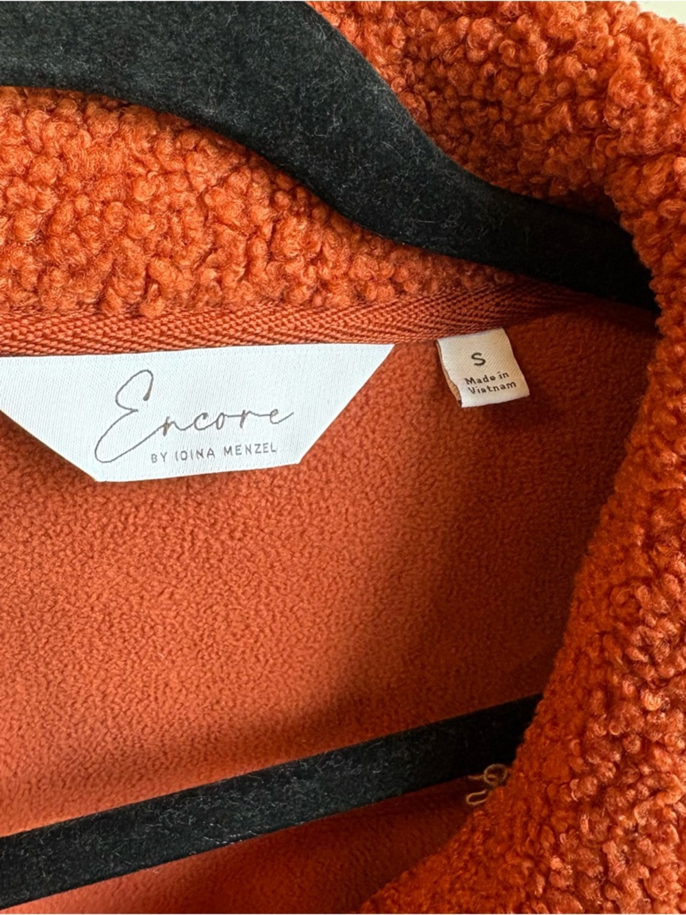 Encore Rust Teddy Button-Front Jacket - Picture 6 of 7